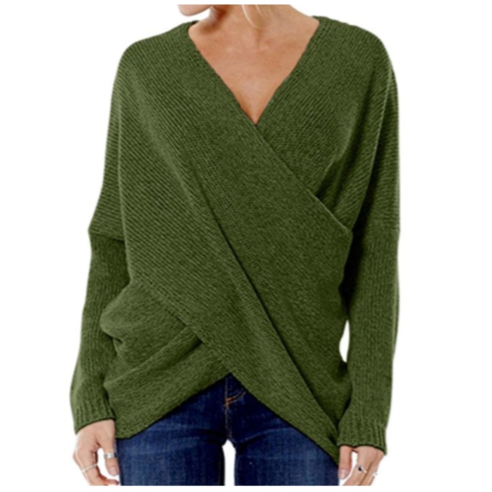 PALIN Cross Front Wool Sweater - Picture 1 of 6